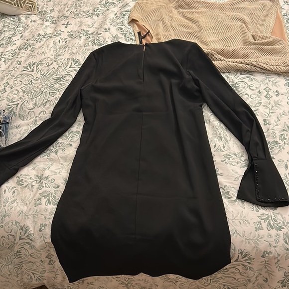 H&M black long sleeved beaded dress size 4 worn once beaded sleeves - Picture 5 of 5